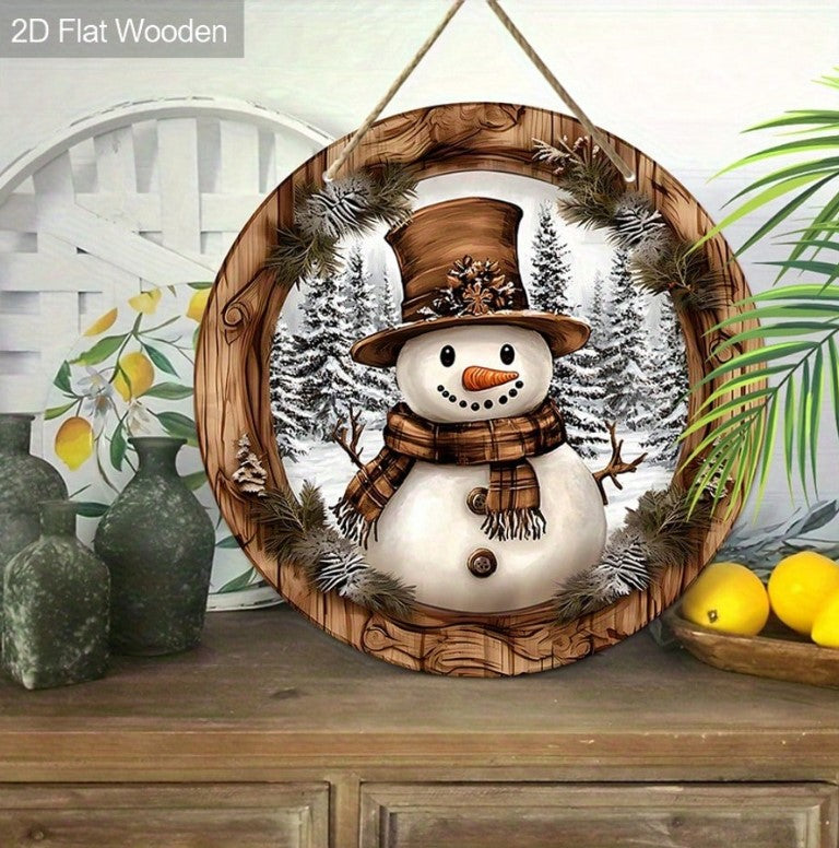 ☃️ Retro Christmas 2D Snowman Hanging Sign☃️