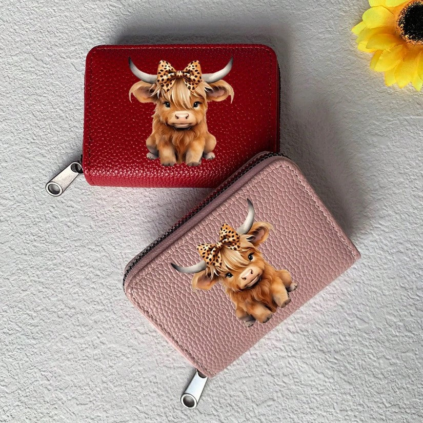 🐮 Highland Cow Printed Card Holder 🐮
