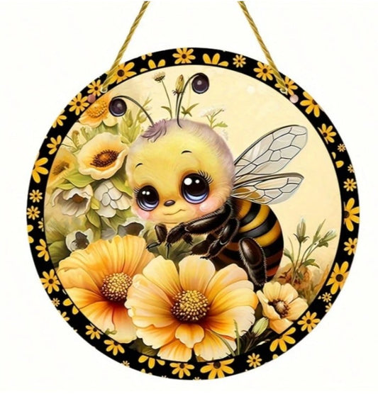🐝 Cute Bee Classic Round Acrylic Plaque 🐝