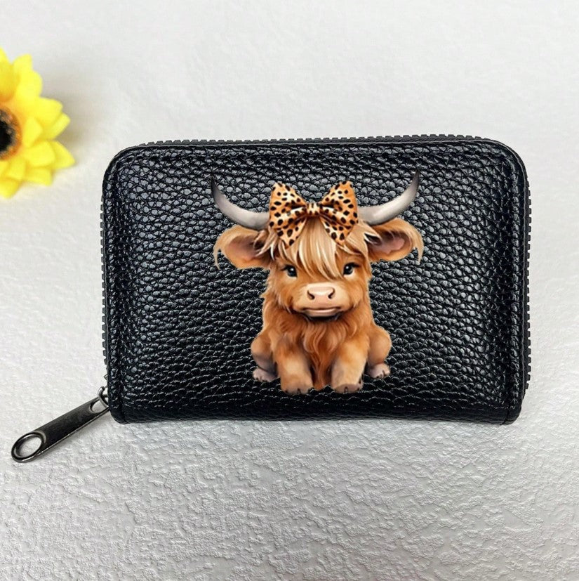 🐮 Highland Cow Printed Card Holder 🐮