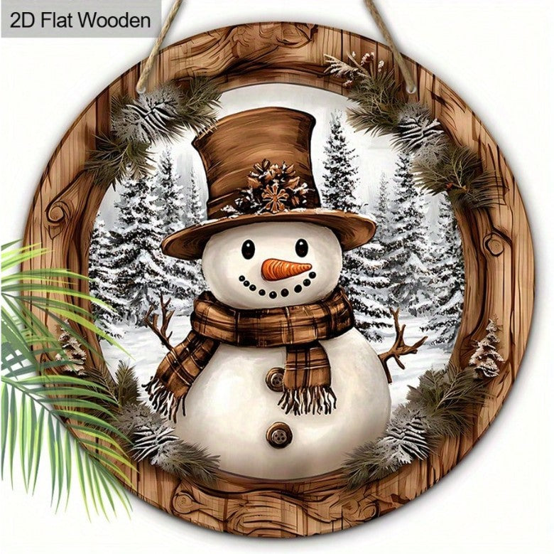 ☃️ Retro Christmas 2D Snowman Hanging Sign☃️