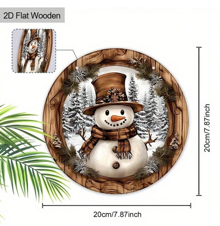 ☃️ Retro Christmas 2D Snowman Hanging Sign☃️