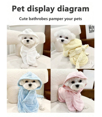 🐾🛁 Quick-Dry Pet Bathrobe & Absorbent Towel 🛁🐾