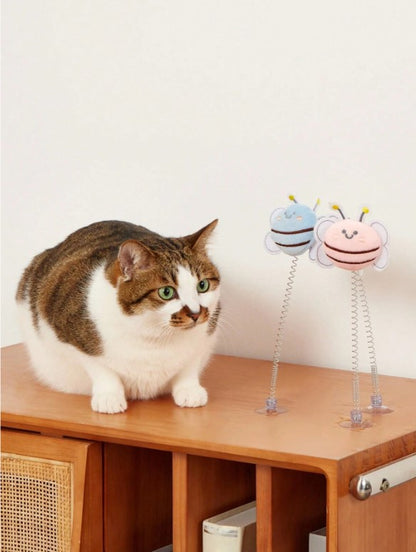 🐝 1pc Bee-Shaped Interactive Cat Wand Toy 🐝