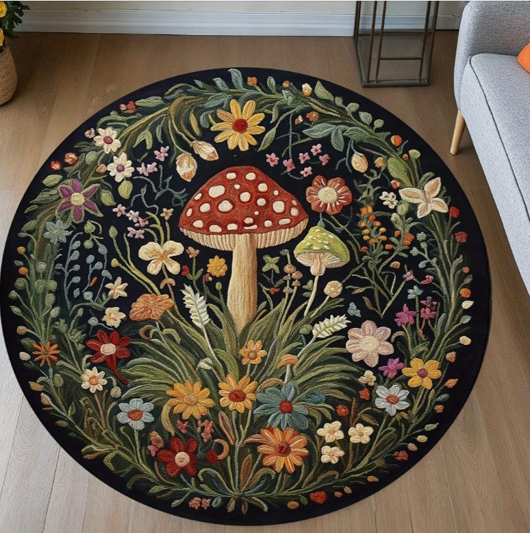 🍄 Mushroom Round Rug 🍄