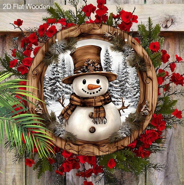 ☃️ Retro Christmas 2D Snowman Hanging Sign☃️