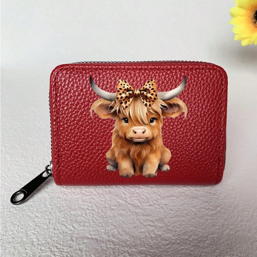 🐮 Highland Cow Printed Card Holder 🐮