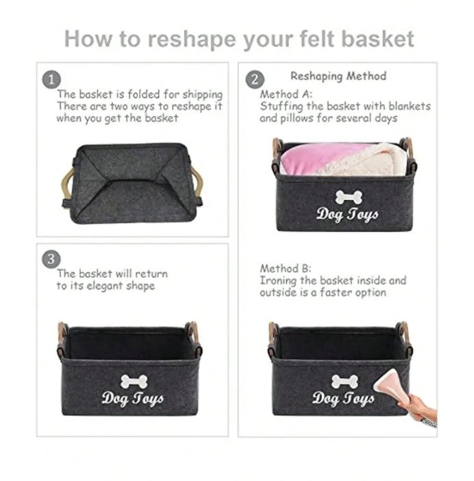 🐾🖤 Personalised Black Pet Toy Box 🖤🐾