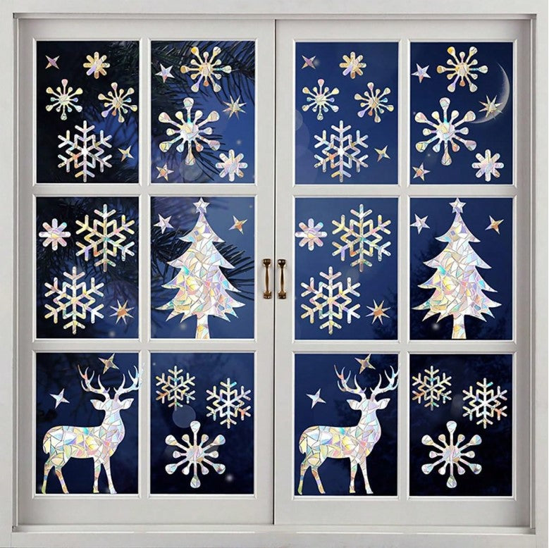 🦌🌈 Holographic Rainbow Window Stickers 🌈🦌