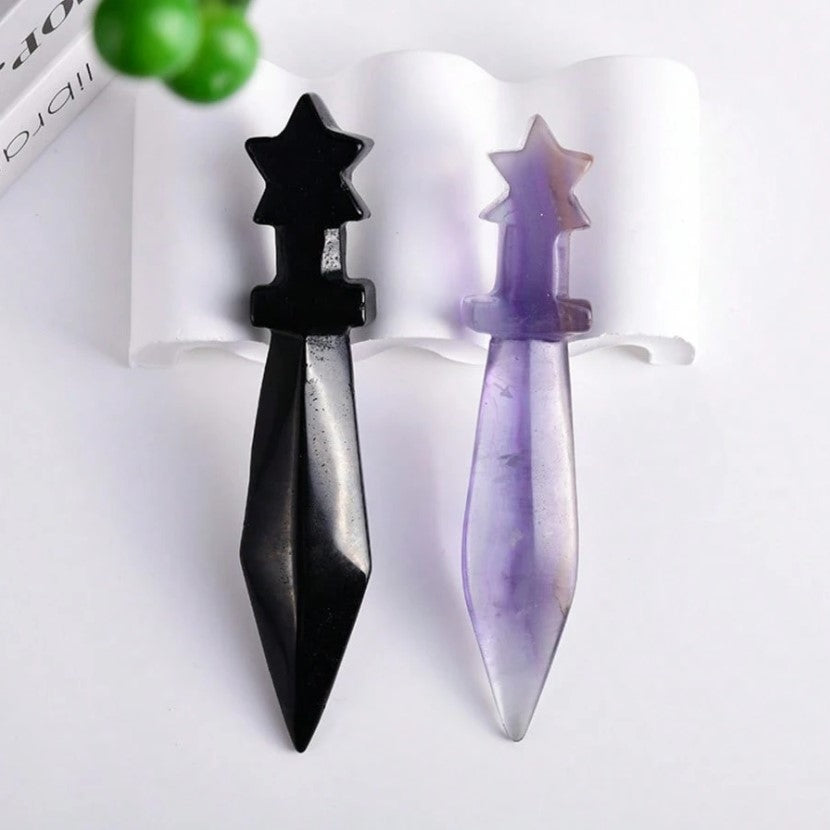 ⚔️  Unique Natural Crystal Sword Carving ⚔️