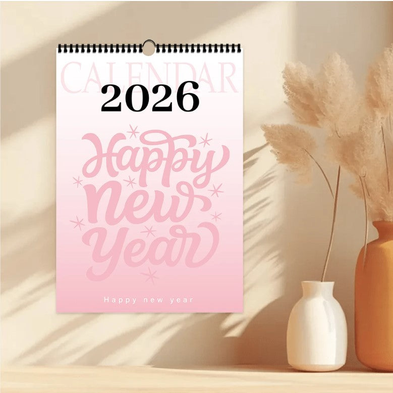 📅 2026 Pink Personalised Calendar 📅