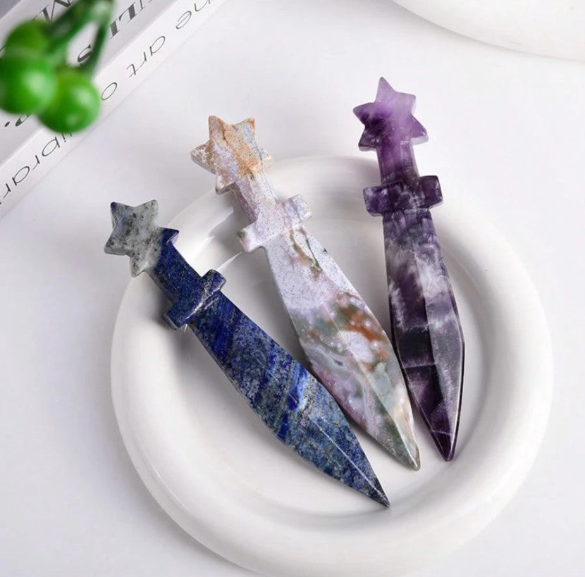 ⚔️  Unique Natural Crystal Sword Carving ⚔️