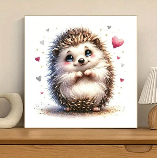 🦔💖 Cute Cartoon Hedgehog 5D Diamond Art Kit 💖🦔