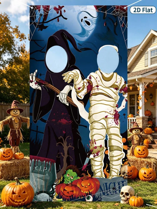 👻 Halloween - Ghost/Mummy Photo Backdrop 90*180cm 👻