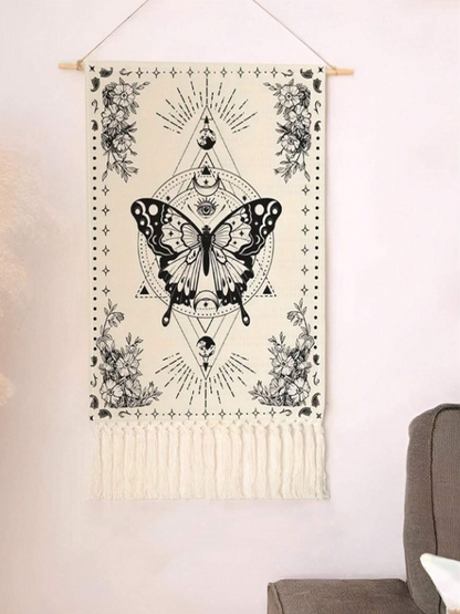 🦋 Mystic Butterfly Tassel Tapestry 🦋