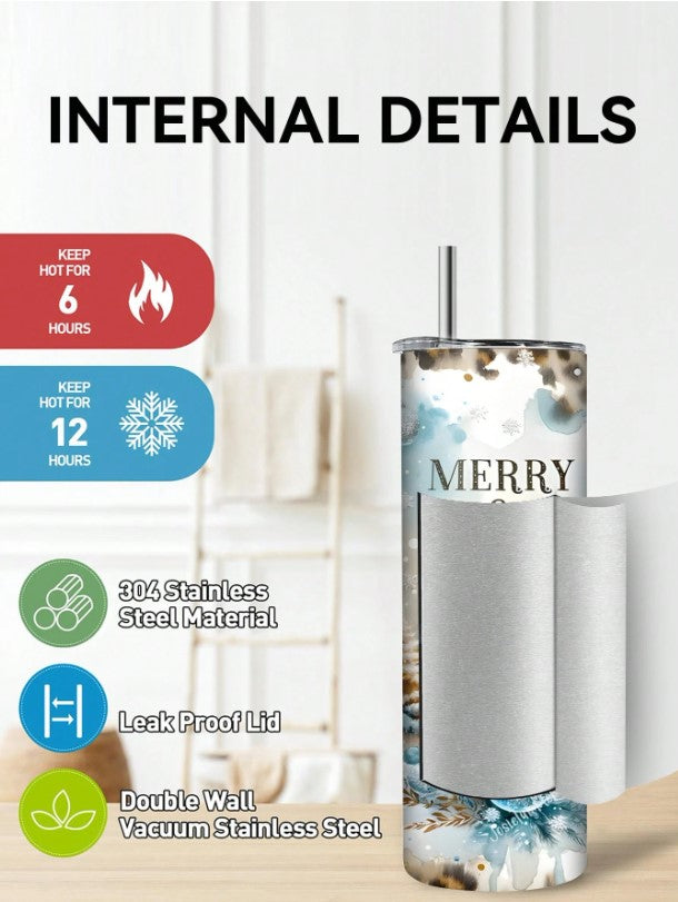 🎄 Merry & Bright 20oz Christmas Tumbler 🎄