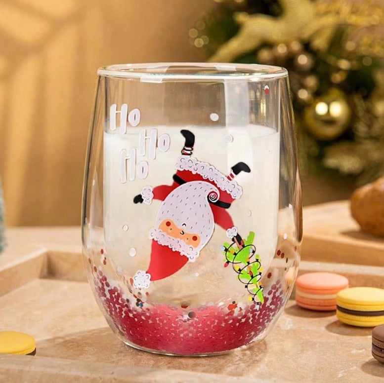 4pc Christmas Santa Glass Set