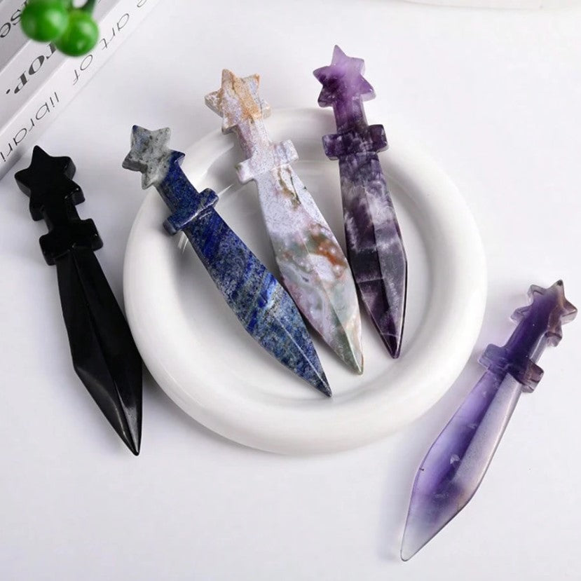 ⚔️  Unique Natural Crystal Sword Carving ⚔️