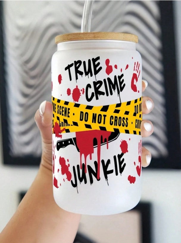 🔪 True Crime Mason Jar Tumblers 🩸