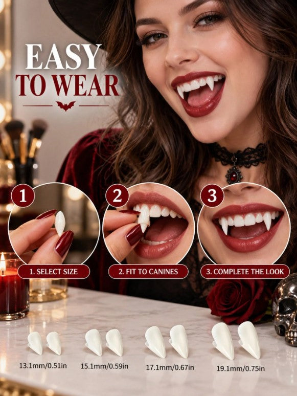 Halloween - 4 Pairs Of Vampire Fangs
