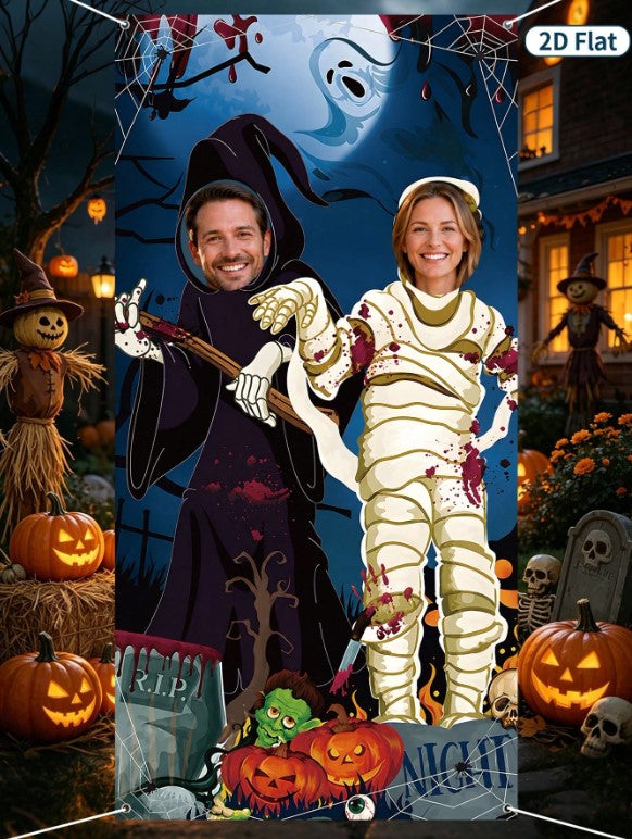 Halloween - Ghost/Mummy Photo Backdrop 90*180cm
