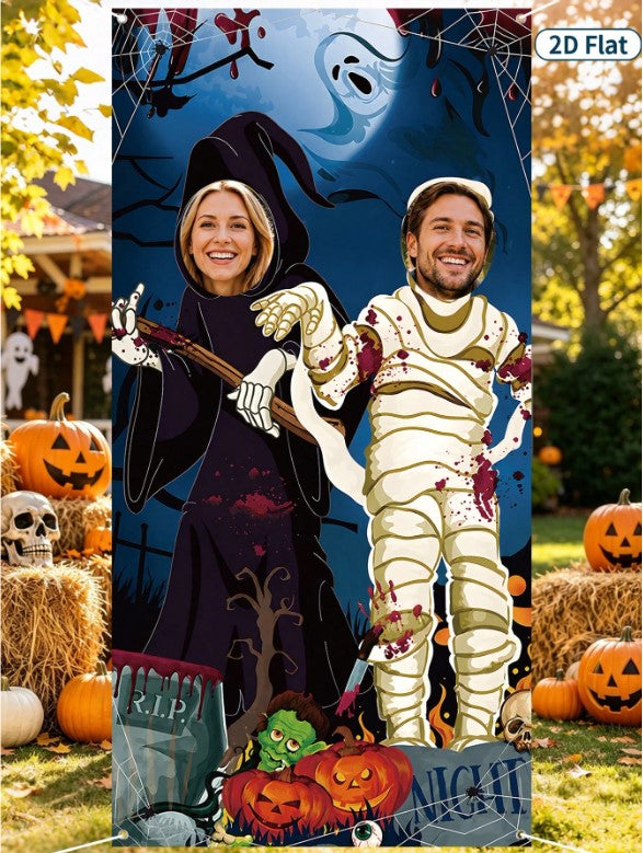 Halloween - Ghost/Mummy Photo Backdrop 90*180cm