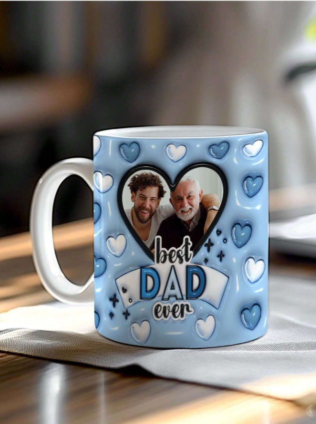 ☕💙 Personalised Best Dad Ever Mug 💙☕