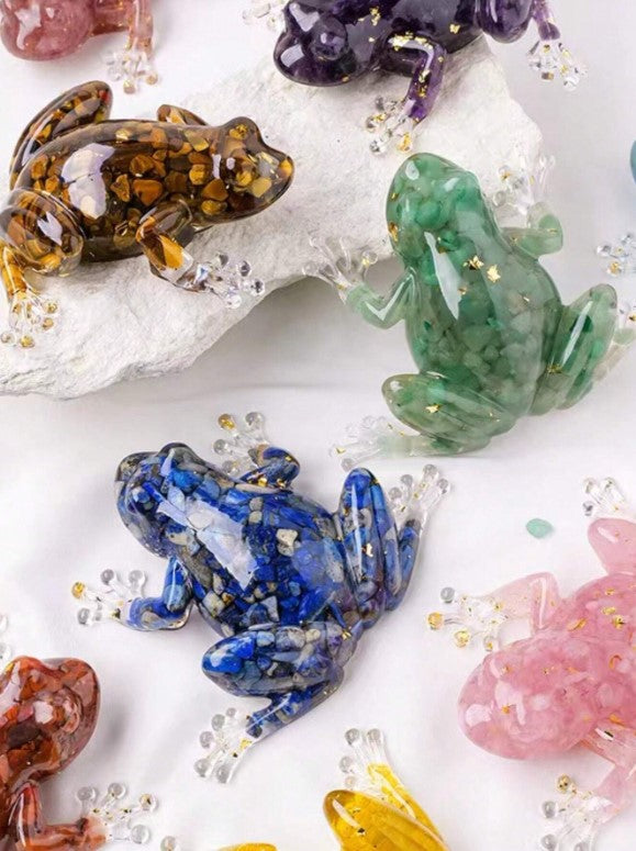 🐸 Resin Filled Crystal Frogs 🐸