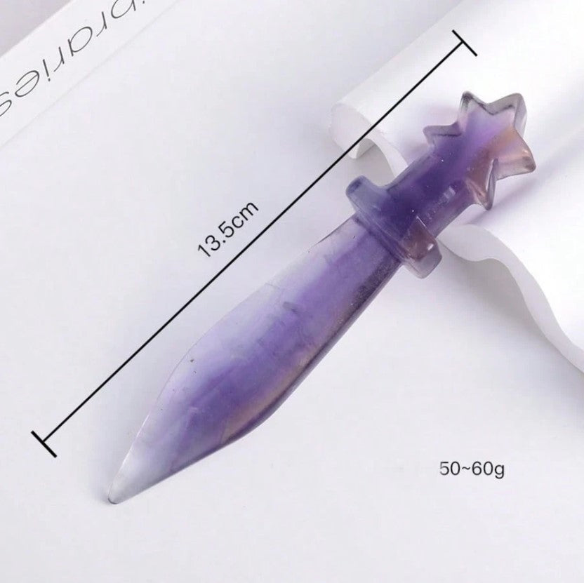 ⚔️  Unique Natural Crystal Sword Carving ⚔️