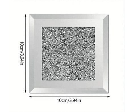 💎 4pcs Crystal Rhinestone Glass Coaster Set 💎