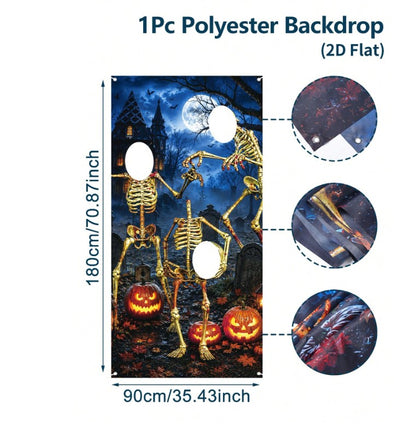 Halloween - Skeleton Photo Backdrop 90*180cm
