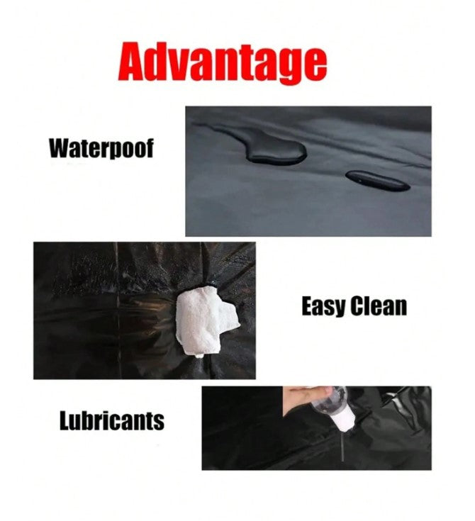 🖤 Get Wet Without the Mess – Waterproof Bondage Bed Sheet 💦