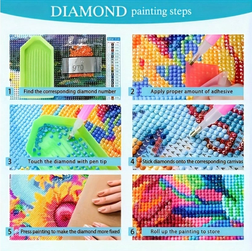 🌲🦊 Forest Animal Scene 5D Diamond Painting Kit 🦊🌲