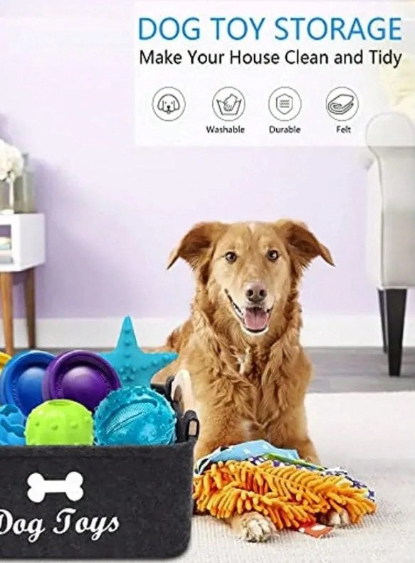 🐾🖤 Personalised Black Pet Toy Box 🖤🐾