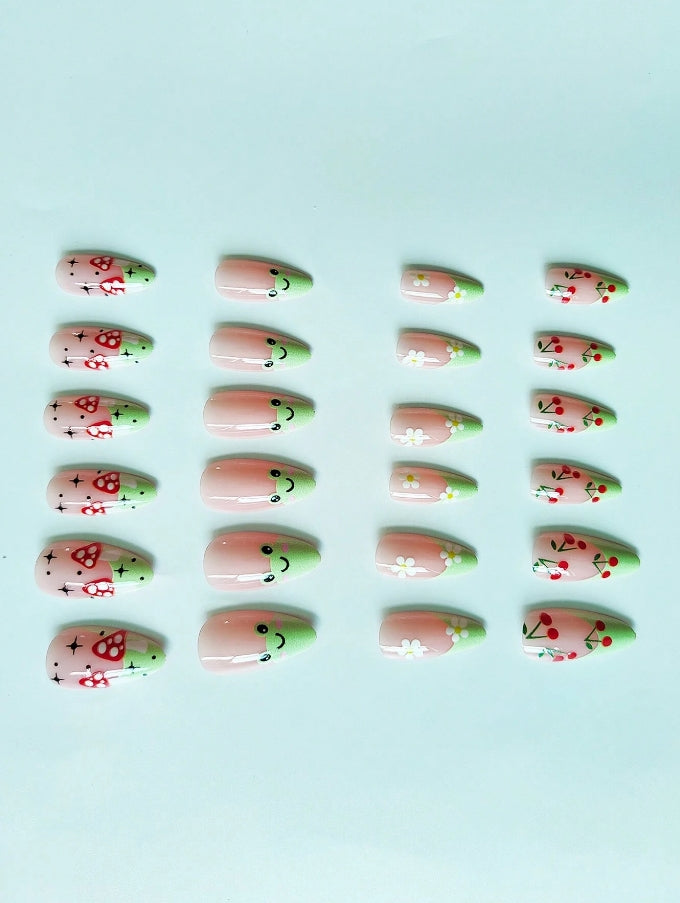 🍒🐸 Froggy False Nails 🐸🍒