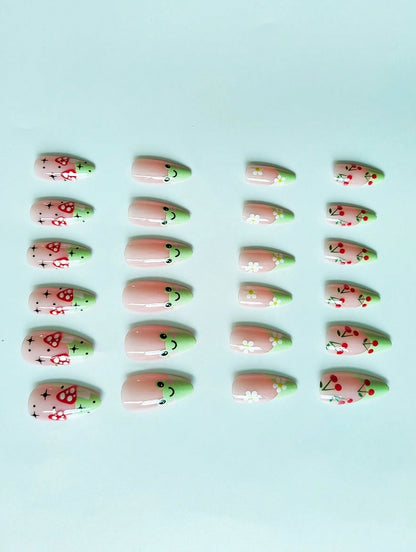 🍒🐸 Froggy False Nails 🐸🍒