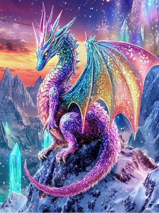 🌈 Rainbow Dragon Diamond Painting Kit 🌈