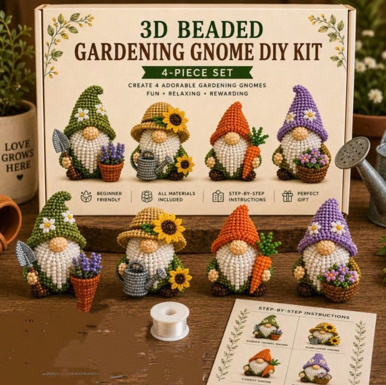 🌿 Gardening Gonk Set 3D Beaded DIY Kit 🌿