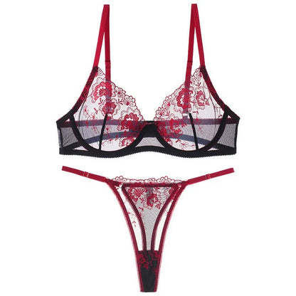 🔥 Sexy Pure Desire Embroidered Lace Underwear Set 🔥