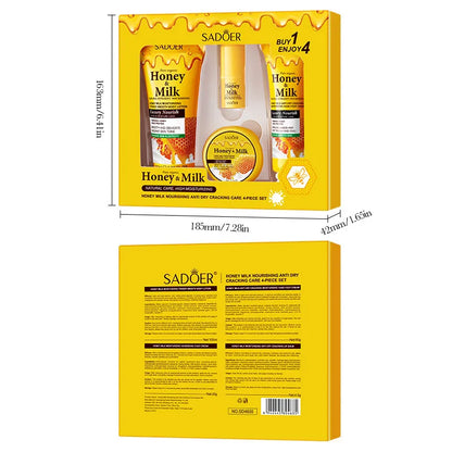 🍯🥛 4pc Honey & Milk Facial Care Set 🥛🍯