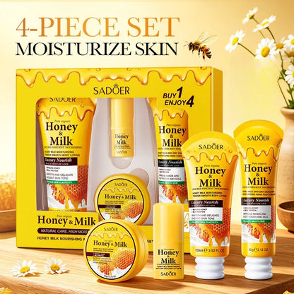 🍯🥛 4pc Honey & Milk Facial Care Set 🥛🍯