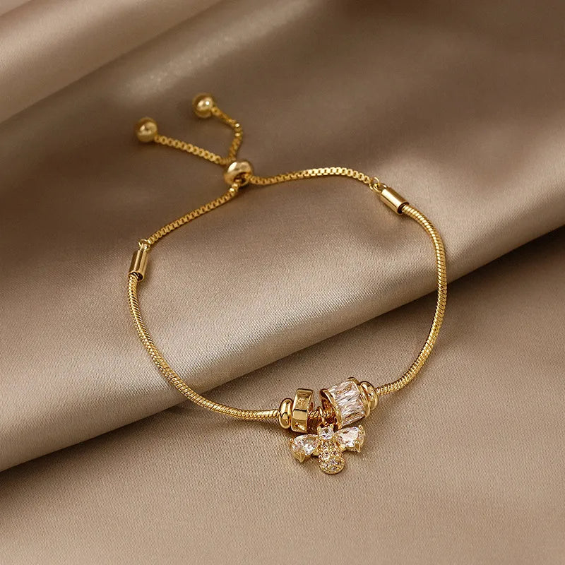 🐝 Simple Style Bee Charm Bracelet 🐝
