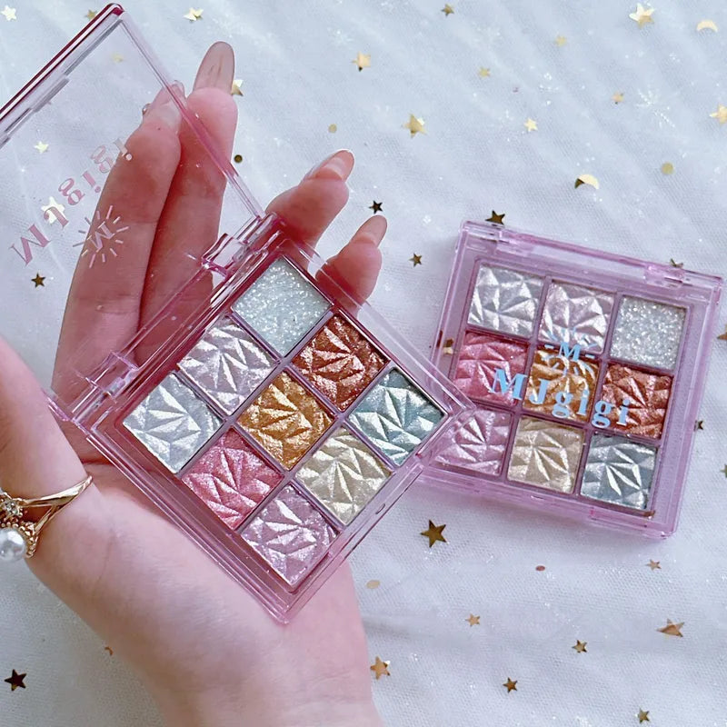 💎 Iridescent Pearl Glitter Eyeshadow Palette 💎
