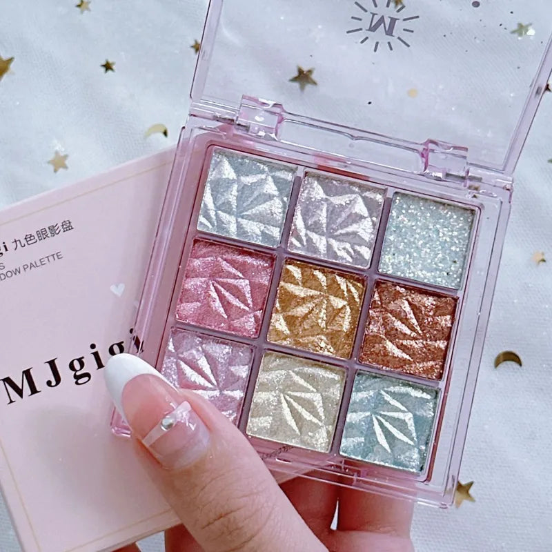 💎 Iridescent Pearl Glitter Eyeshadow Palette 💎