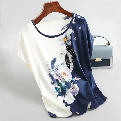 🌿 Simple Style Classic Flower Print T-Shirts 🌿