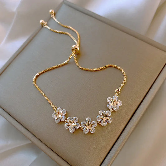 🌼 Golden Flowers Costume Jewellery Bracelet 🌼