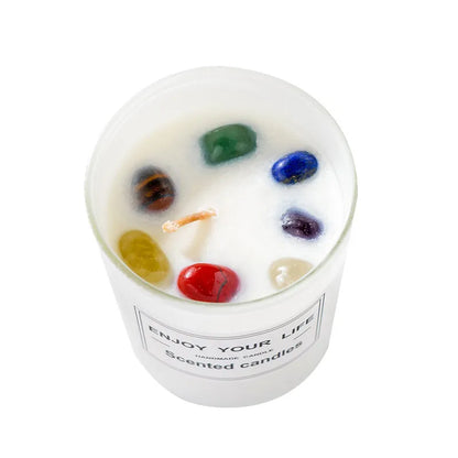 🌈 Chakra Crystal Tumbler Candles 🌈