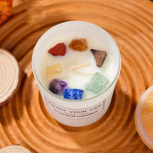 🌈 Chakra Crystal Tumbler Candles 🌈