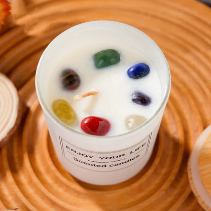 🌈 Chakra Crystal Tumbler Candles 🌈