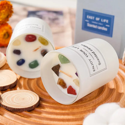 🌈 Chakra Crystal Tumbler Candles 🌈